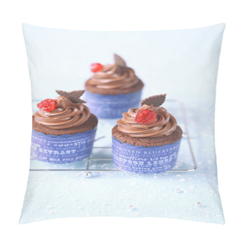 Personality  Chocolate Cherry Cupcakes Pillow Covers