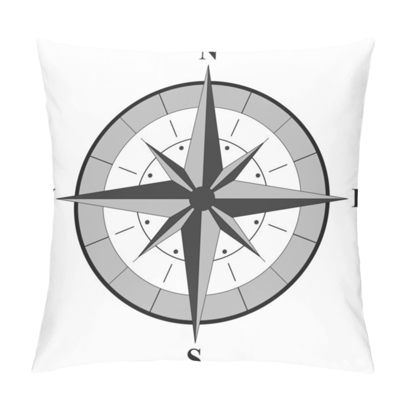 Personality  Compass Rose Illustration Pillow Covers