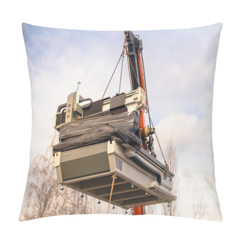 Personality  Cnc Machine Hanging On Hook Crane. Pillow Covers