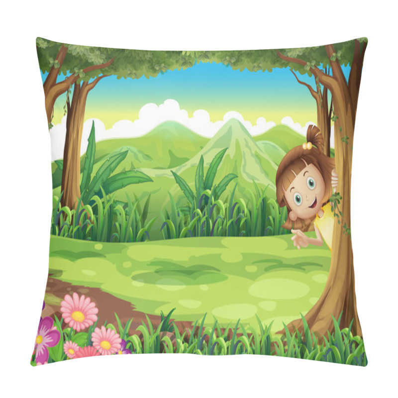 Personality  A Girl Hiding At The Jungle Pillow Covers