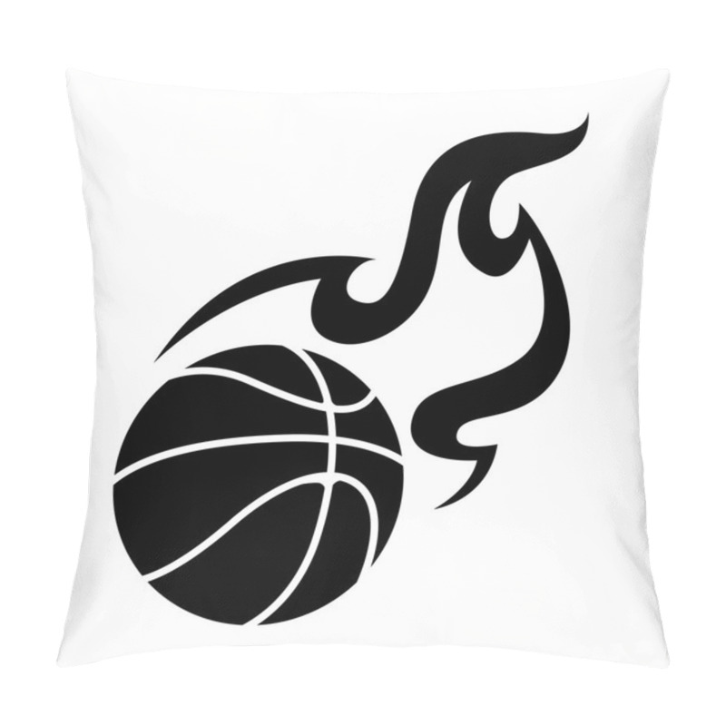 Personality  Graphic Basketball And Fire, Vector Pillow Covers