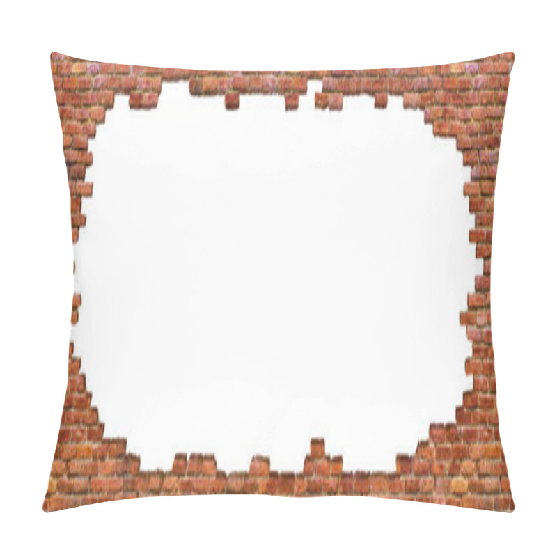 Personality  Texture Of Brick Wall High Quality, Isolated On White Pillow Covers