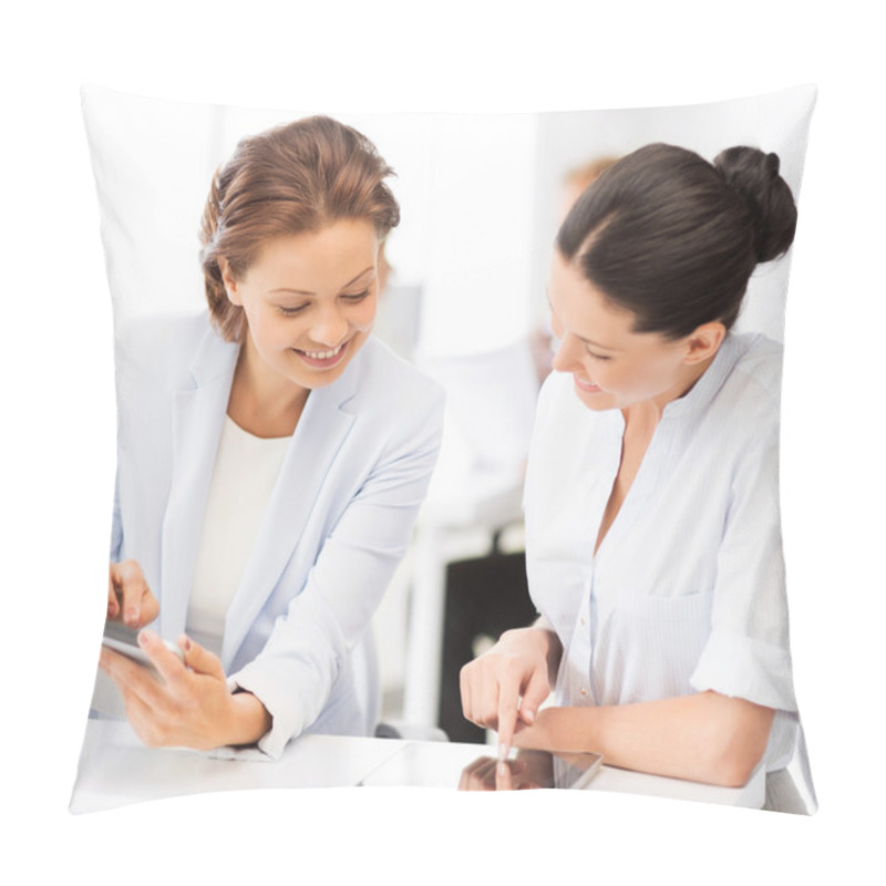 Personality  Business Team Working With Tablet Pc In Office Pillow Covers