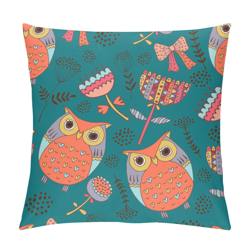 Personality  Background With Owls Pillow Covers