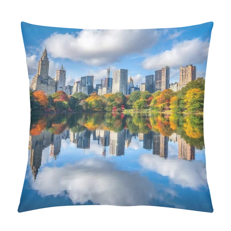 Personality  A Surreal Inflatable Mountain Range Rises In A Central Park, Its Peaks Smooth And Soft, Yet Detailed With Reflections Of The Sky. The Clouds Drift Lazily Overhead, While The City Skyline In The Distance Seems Unreal Next To The Inflatable Peaks. Pillow Covers