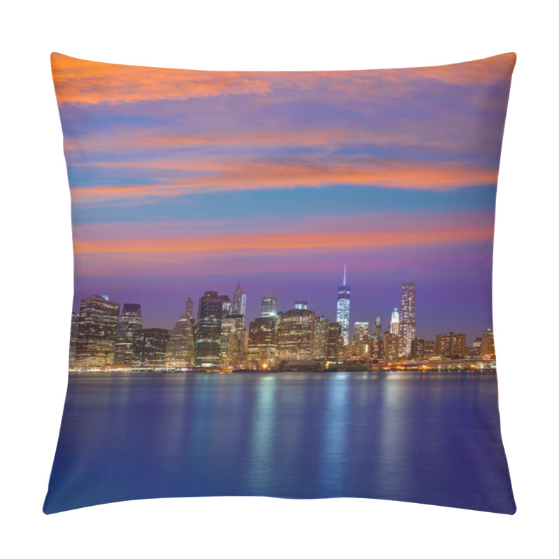 Personality  Manhattan Sunset Skyline New York NYC US Pillow Covers