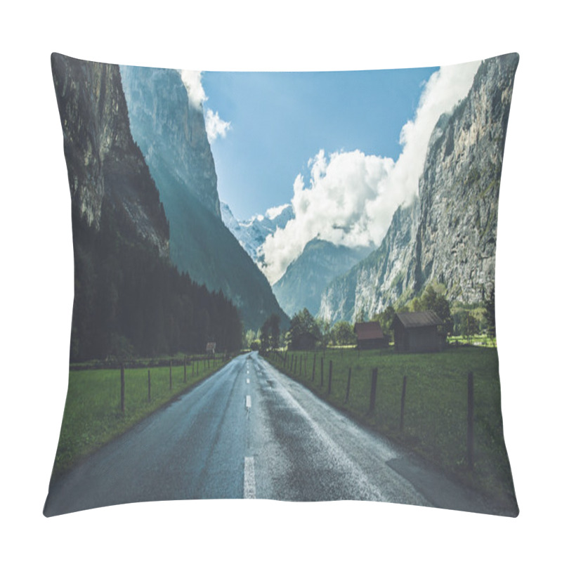 Personality  Gigantic Valley In Lauterbrunnen Pillow Covers