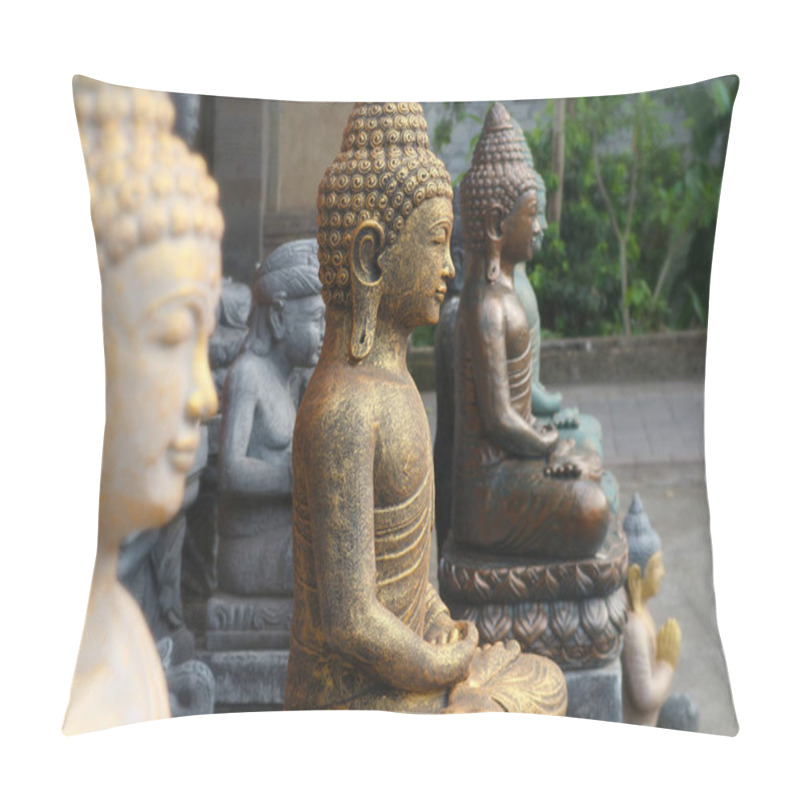 Personality  Statues Of Buddha Sitting In The Lotus Position Pillow Covers