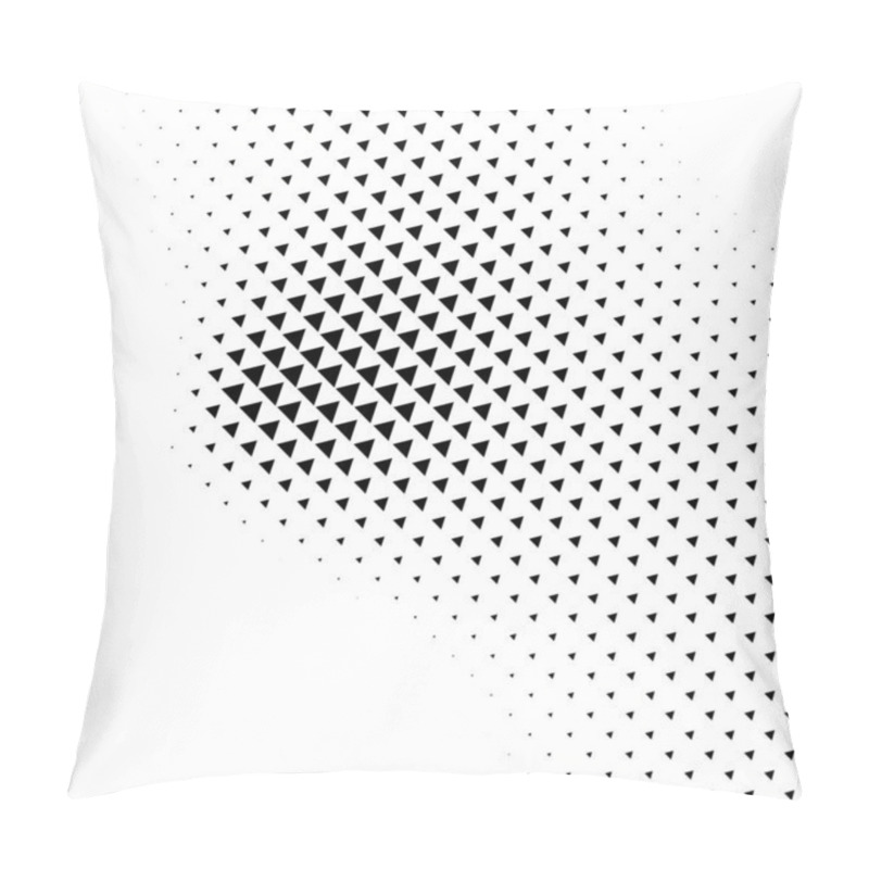 Personality  Triangles Halftone Vector Illustration. Triangle Geometric Background Texture And Pattern Pillow Covers