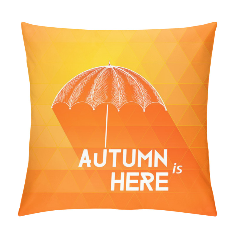 Personality  Autumn Background And Hand-drawn Umbrella Pillow Covers