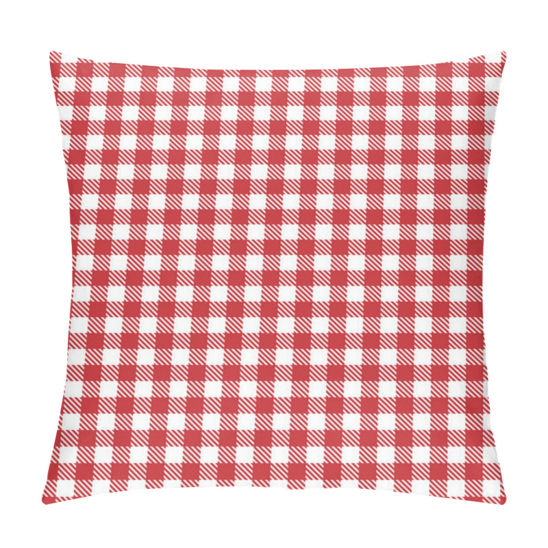 Personality  Red Vector Checkered Picnic Tablecloth. Good As Background Or Ba Pillow Covers