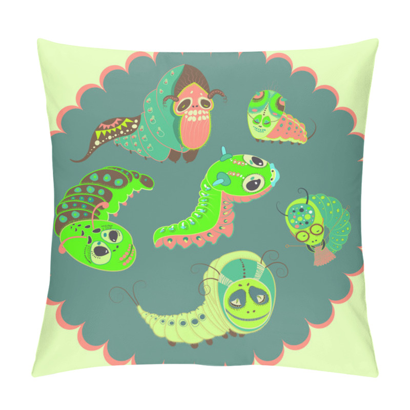 Personality  Monsters Caterpillars Pillow Covers