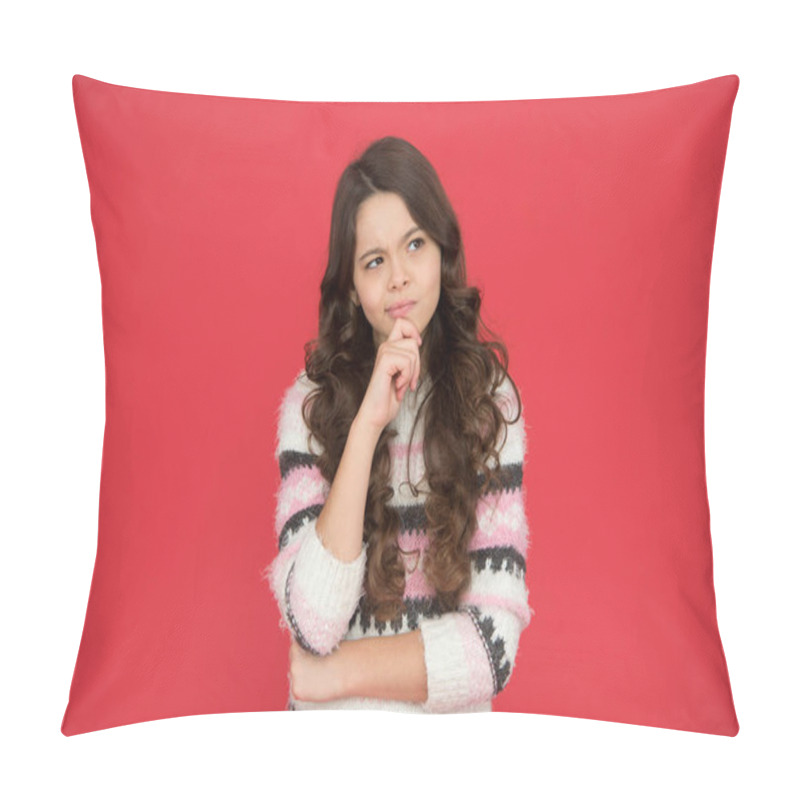 Personality  Making Decision. Kid Thoughtful Face Make Decision. Child Cute Face Brunette Hair Thinking. Girl Casual Look Make Hard Decision Or Choice. Hard Decision For Her. Thoughtful Girl Busy. Thinking Pillow Covers