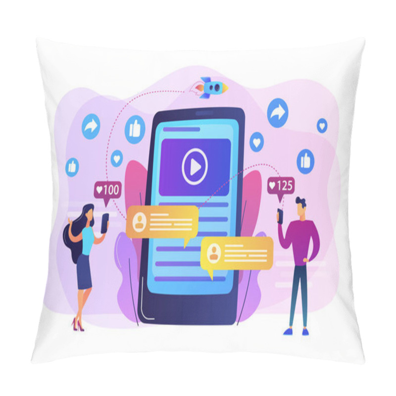 Personality  Viral Content Concept Vector Illustration Pillow Covers