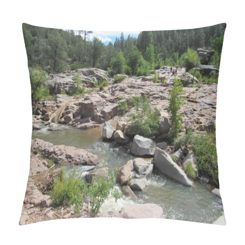 Personality  View Of Ellison Creek Seen On The Water Wheel Falls Hiking Trail In Payson, Arizona Pillow Covers