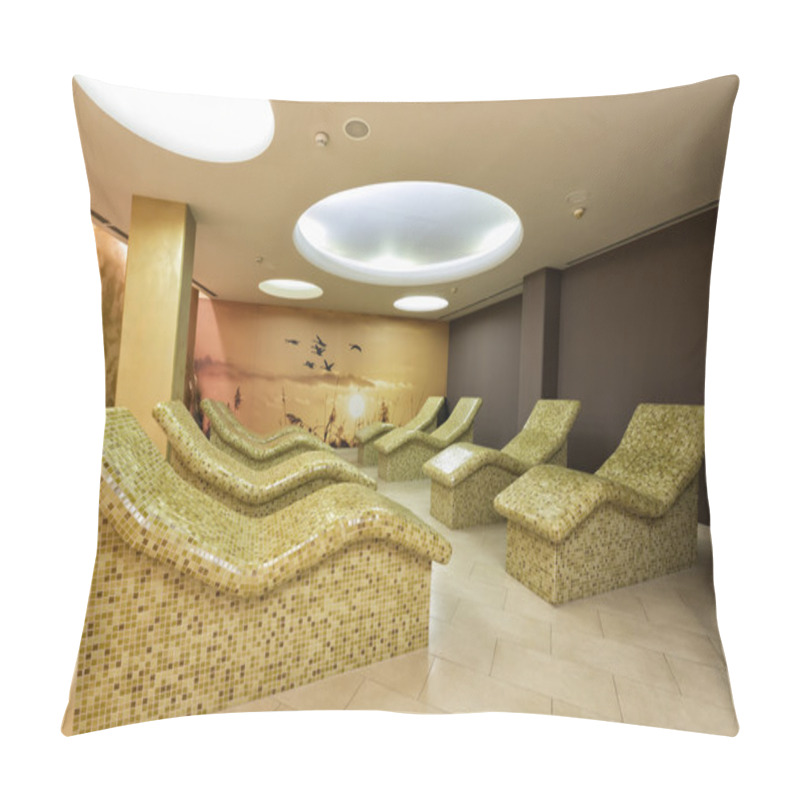 Personality  Heated Lounge Chairs At Spa Center Pillow Covers