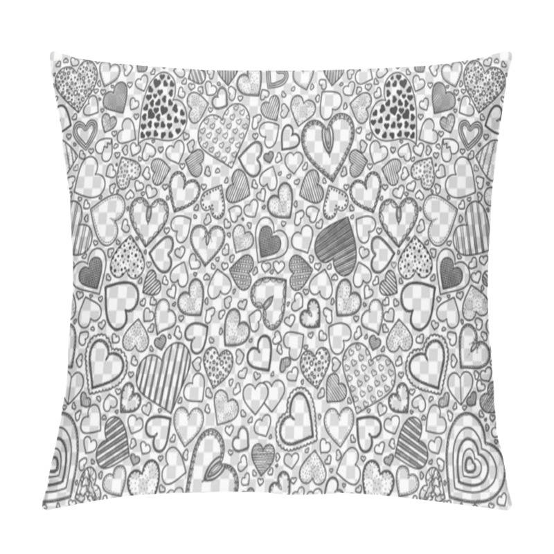 Personality  Hearts Doodle Set Pillow Covers