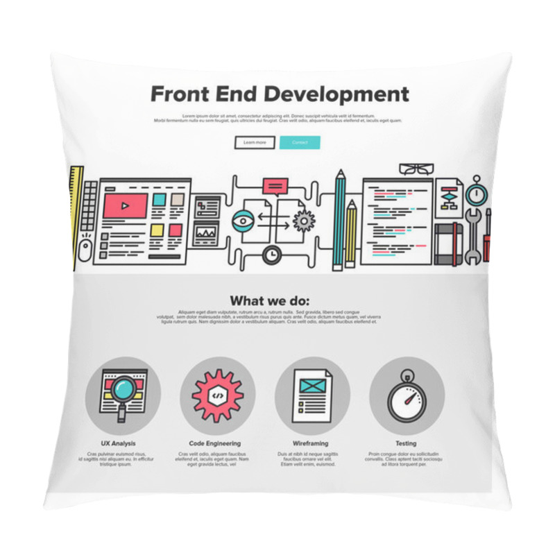 Personality  Front End Development Web Graphics Pillow Covers