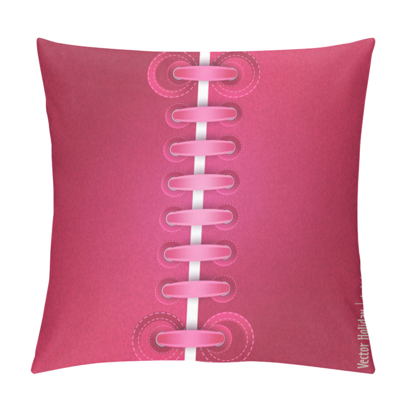 Personality  Vector Glamorous Pink Background With Lacing Pillow Covers