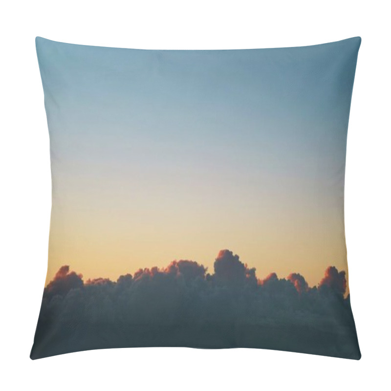 Personality  Vibrant Sunset Clouds Against A Pastel Sky. Pillow Covers