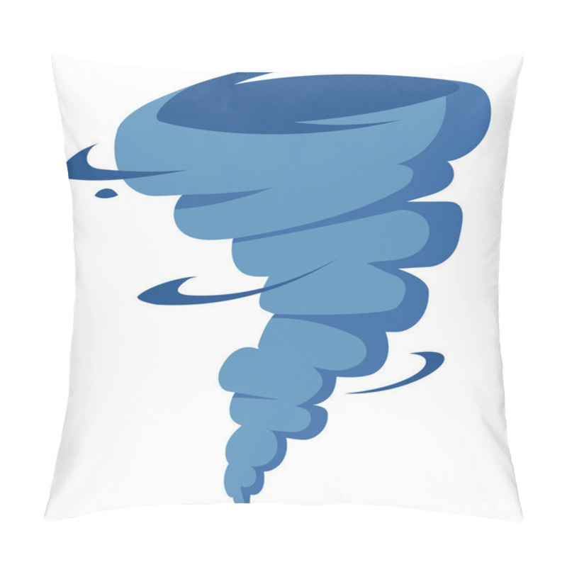 Personality  Tornado In Cartoon Style. Pillow Covers