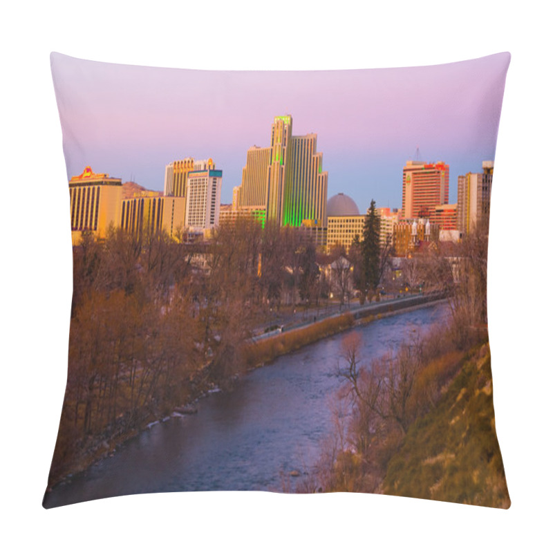 Personality  Reno City At Sunset Pillow Covers