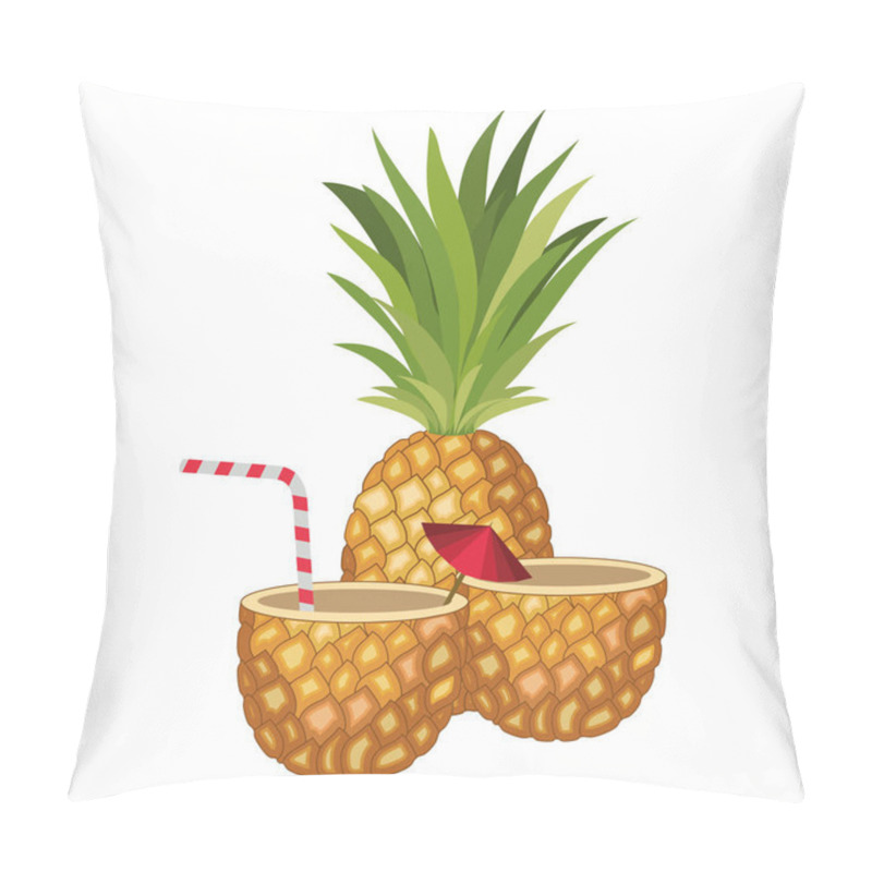 Personality  Fresh Drink Pineapple Cocktail Pillow Covers