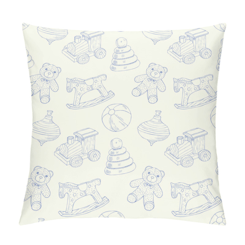 Personality  Retro Toys Seamless Pattern Pillow Covers