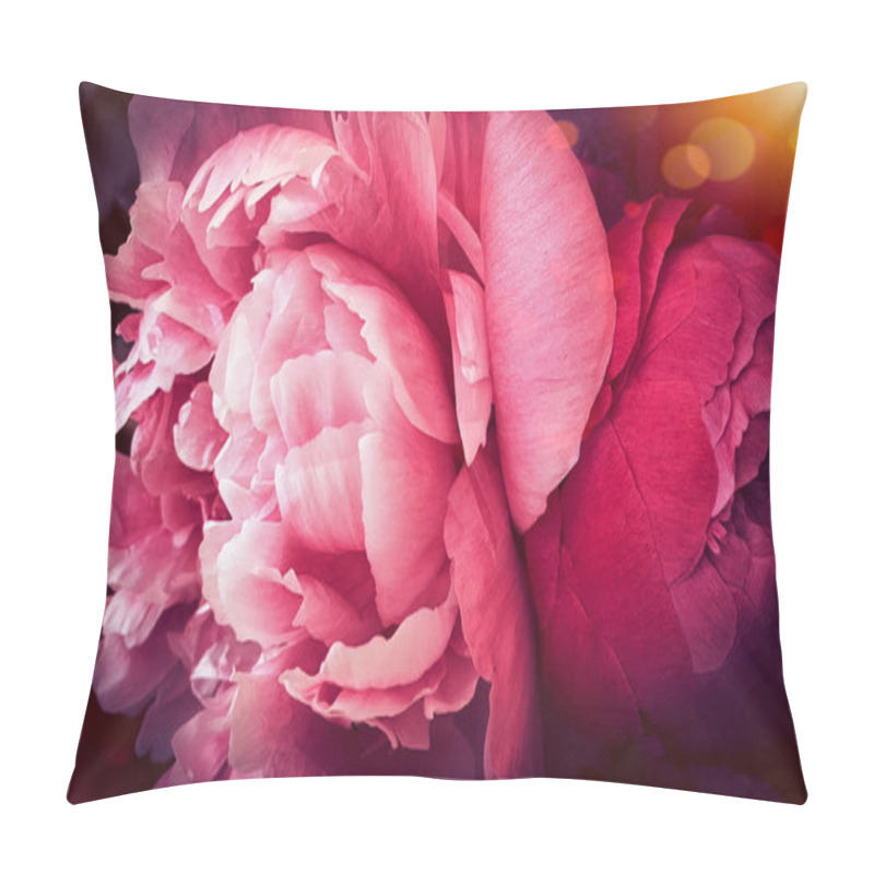 Personality  Pink Peony Rose Petals Peonies Background Pillow Covers