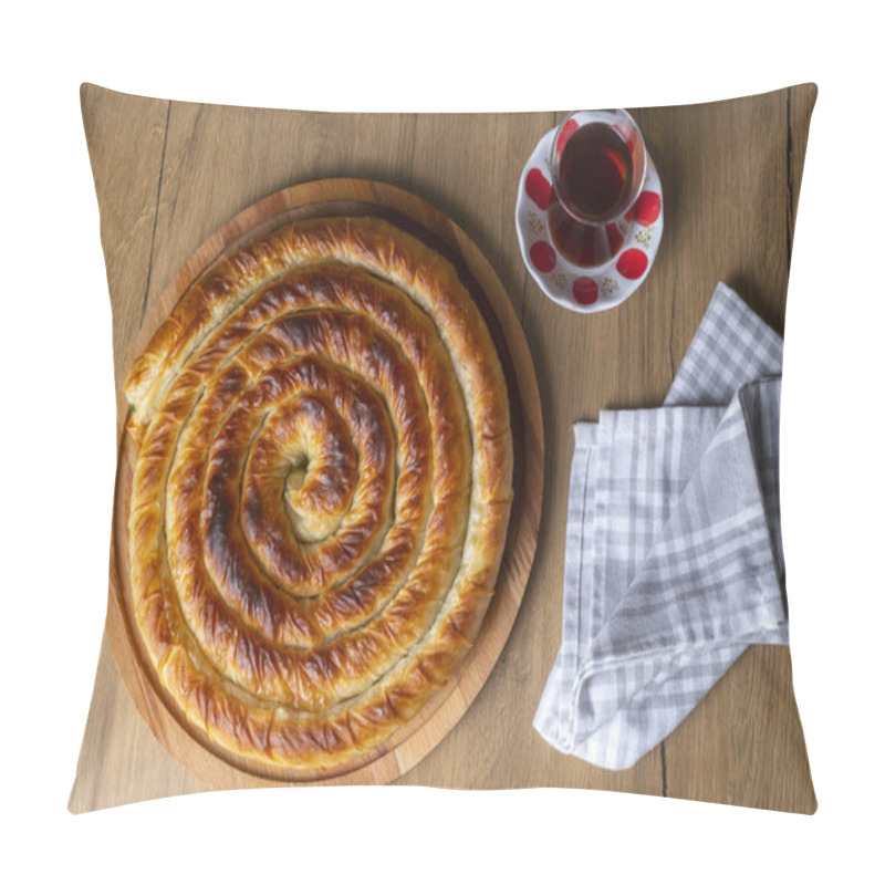 Personality  Turkish Tepsi Boregi, Round Borek, Delicious Food Concept Pillow Covers