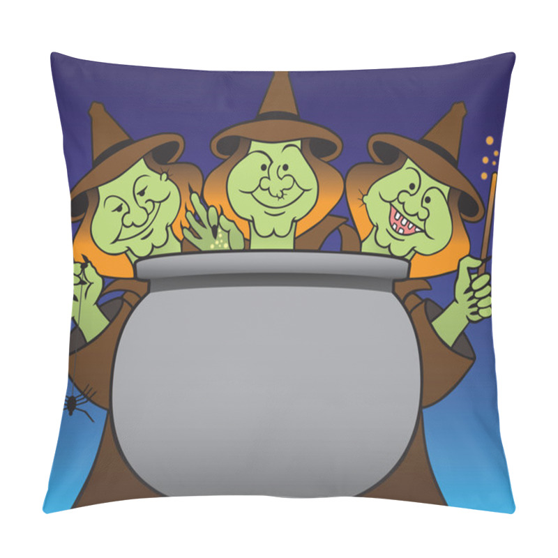 Personality  Three Witches Brewing Potion Pillow Covers