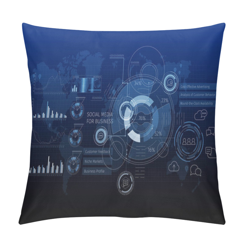 Personality  Innovative Networking Interface . Mixed Media Pillow Covers