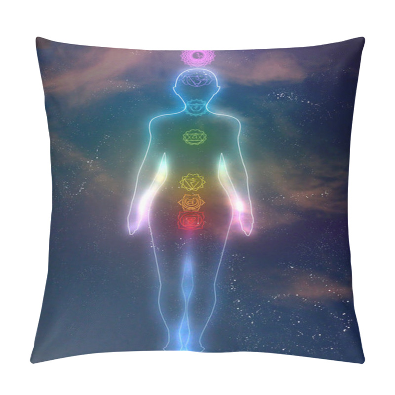 Personality  Human System Of Chakras Pillow Covers