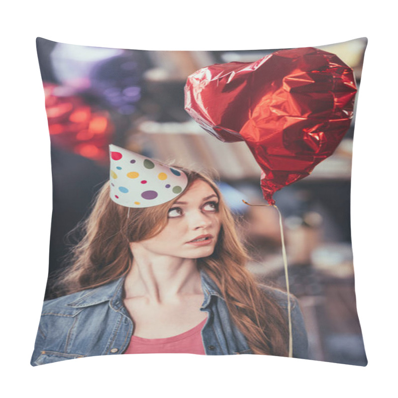 Personality  Young Woman After Party  Pillow Covers