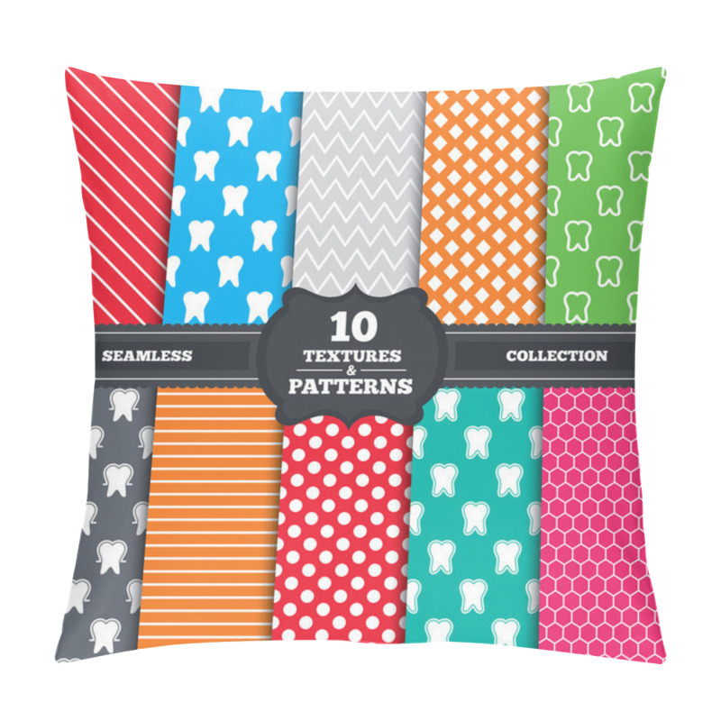 Personality  Tooth Enamel Protection Icons. Pillow Covers