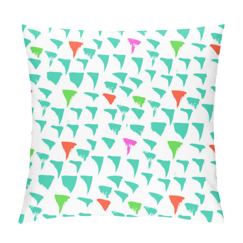 Personality  Grunge Vector Pattern With Small Drawn Triangles Pillow Covers