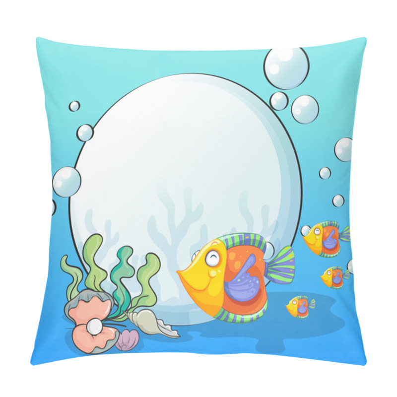 Personality  A School Of Fish Near The Big Pearl Pillow Covers