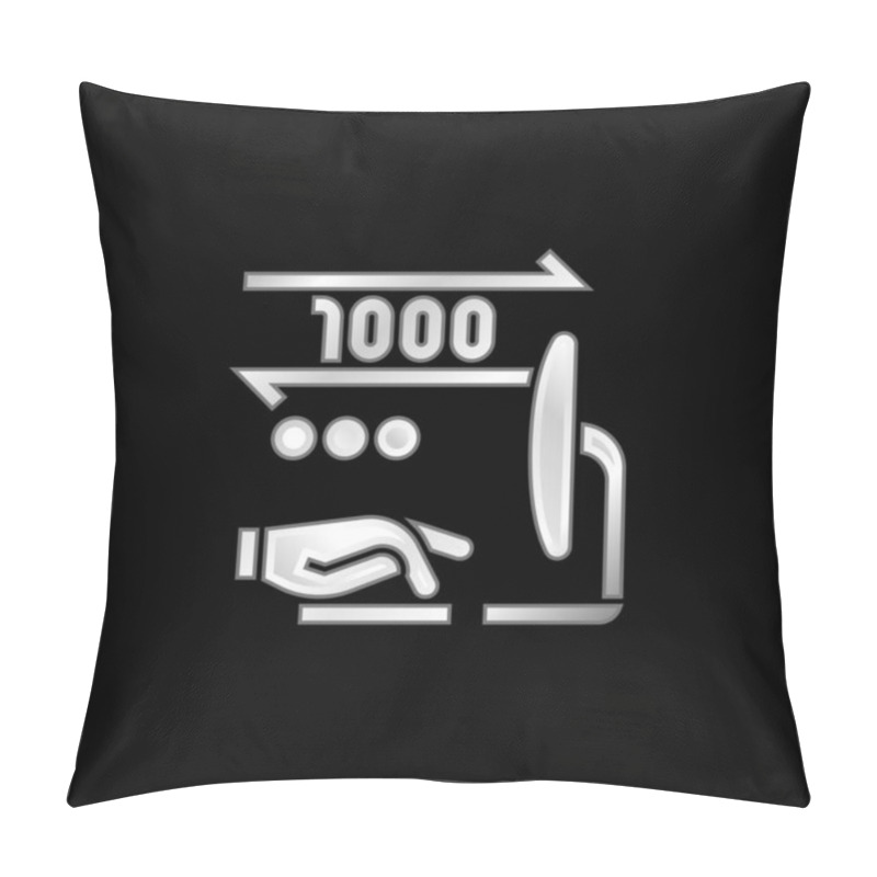 Personality  Binary Silver Plated Metallic Icon Pillow Covers