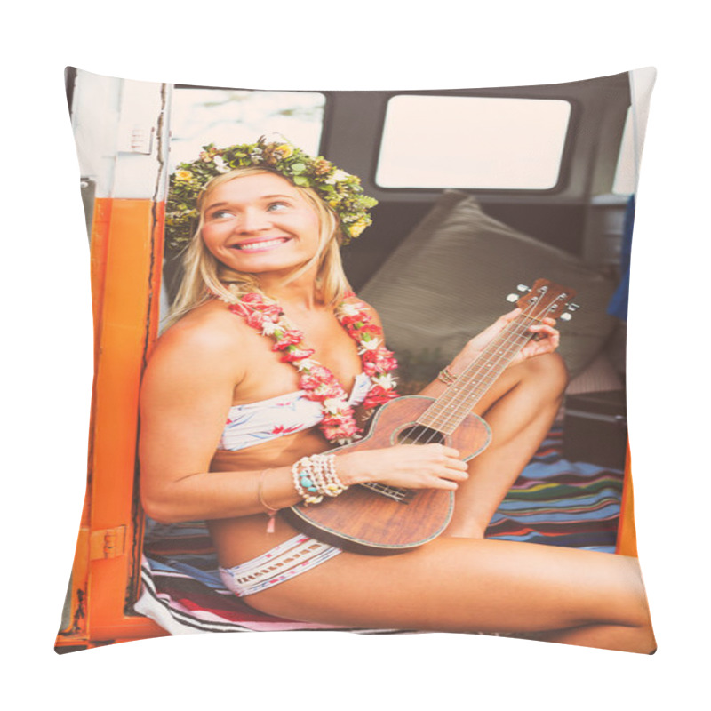 Personality  Surfer Girl Beach Lifestyle Pillow Covers