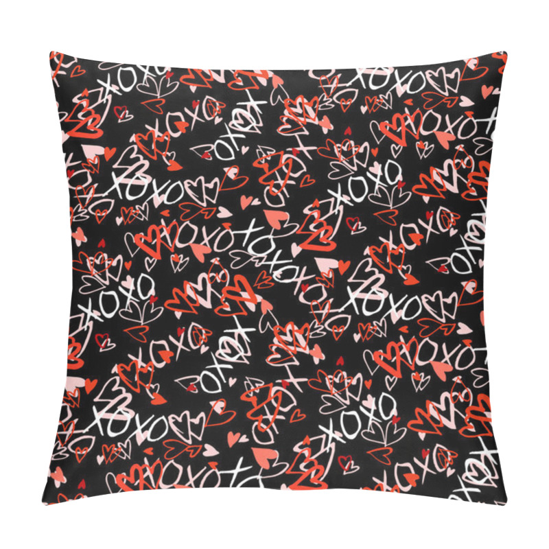 Personality  Pattern With Hand Painted Hearts Pillow Covers