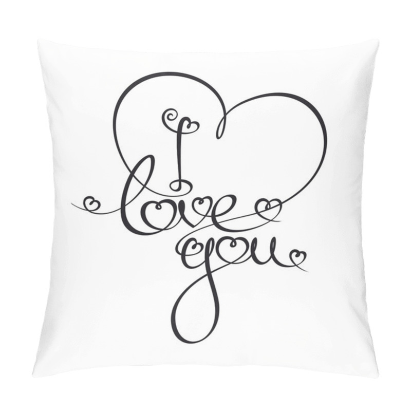 Personality  Caligraphic Text - I Love You Pillow Covers