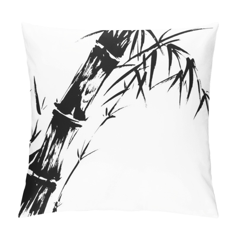 Personality  Bamboo Silhouette Drawing Pillow Covers