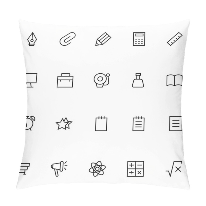 Personality  Education Line Vector Icons 1 Pillow Covers