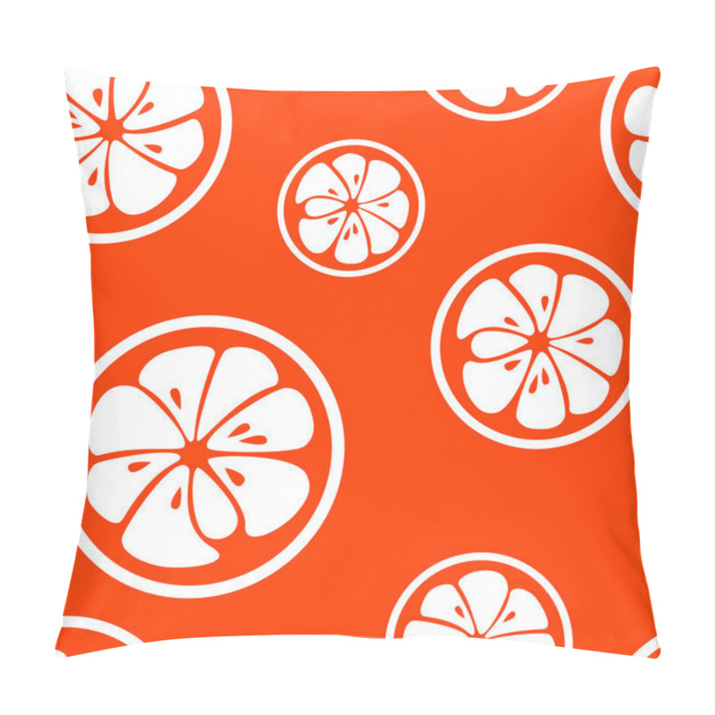 Personality  Abstract Citrus Fruit Seamless Pattern. Vector Illustration Pillow Covers