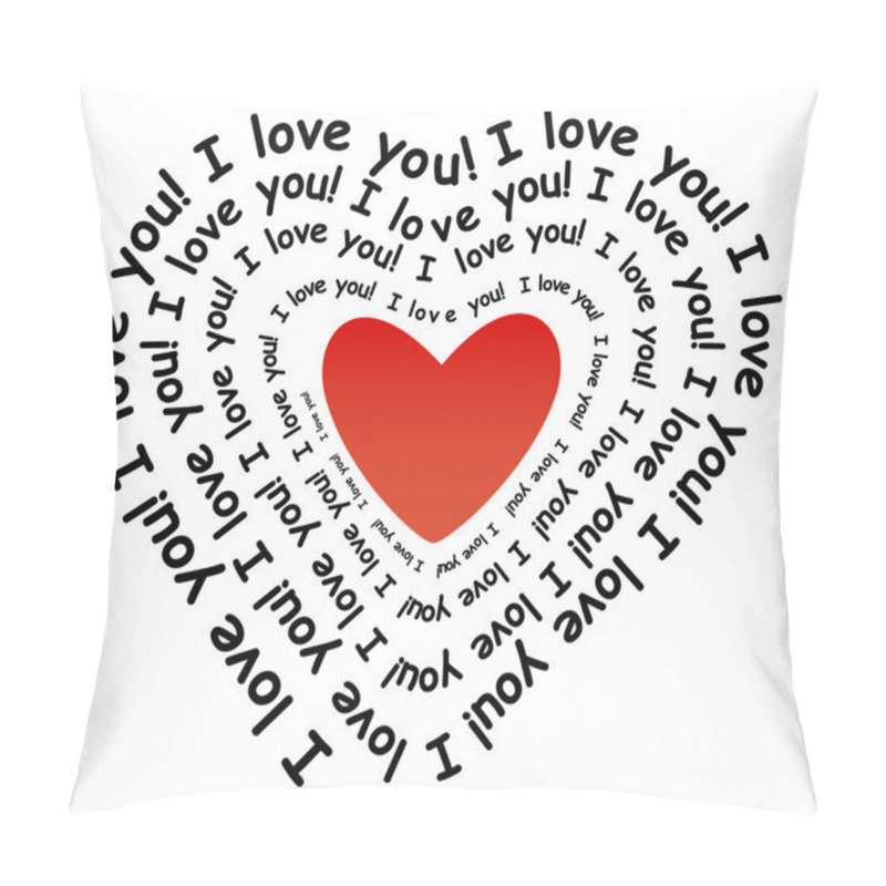 Personality  I Love You In The Form Of Heart Pillow Covers