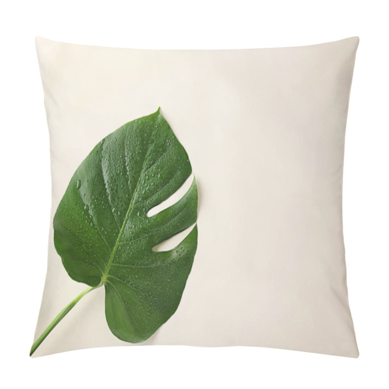 Personality  Green Monstera Leaf   Pillow Covers