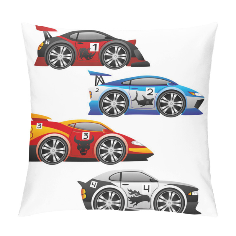 Personality  Vector Set. Cars. Pillow Covers