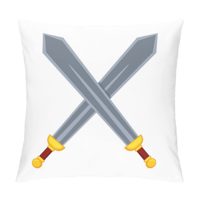 Personality  Cartoon Metal Crossed Swords Pillow Covers