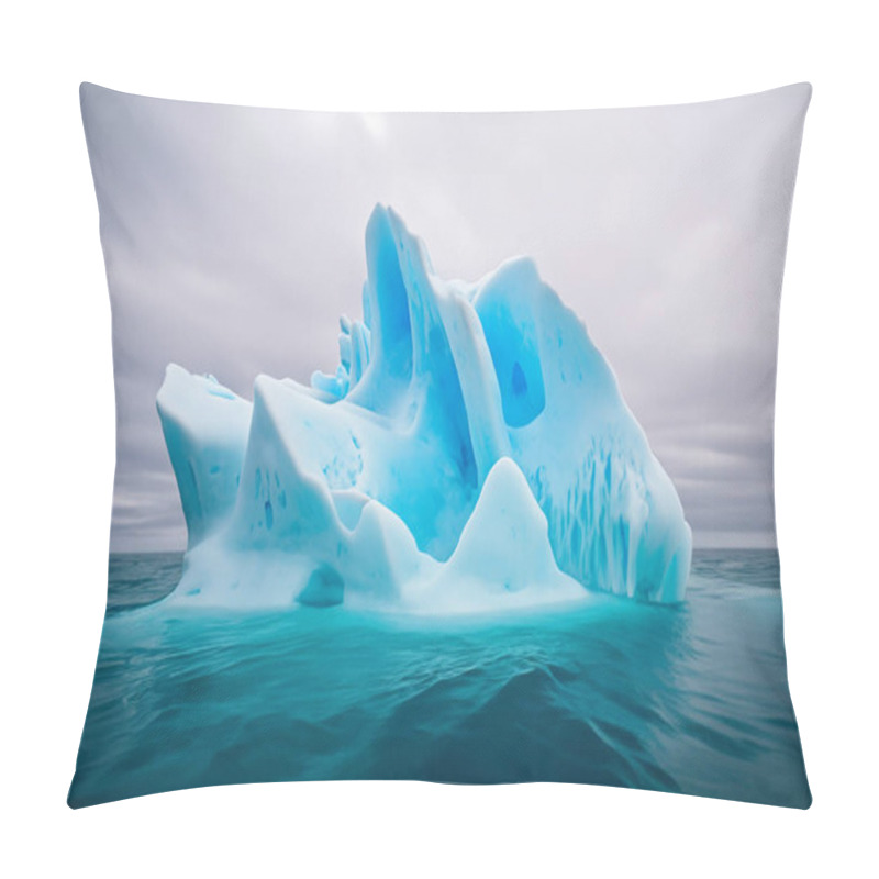 Personality  The Ice On The Continent Of Antarctica, Where Ice Mountains Melt Into The Sea, Is Widely Recognized For Its Stunning And Beautiful Natural Phenomena. Pillow Covers