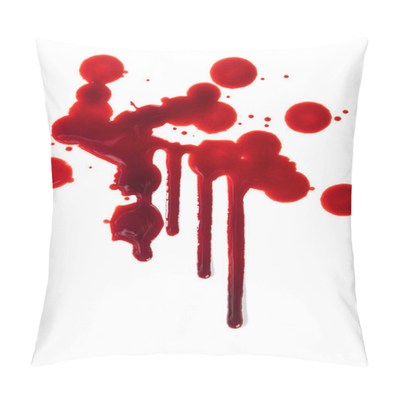 Personality  Splattered Blood Stains On White Background Pillow Covers